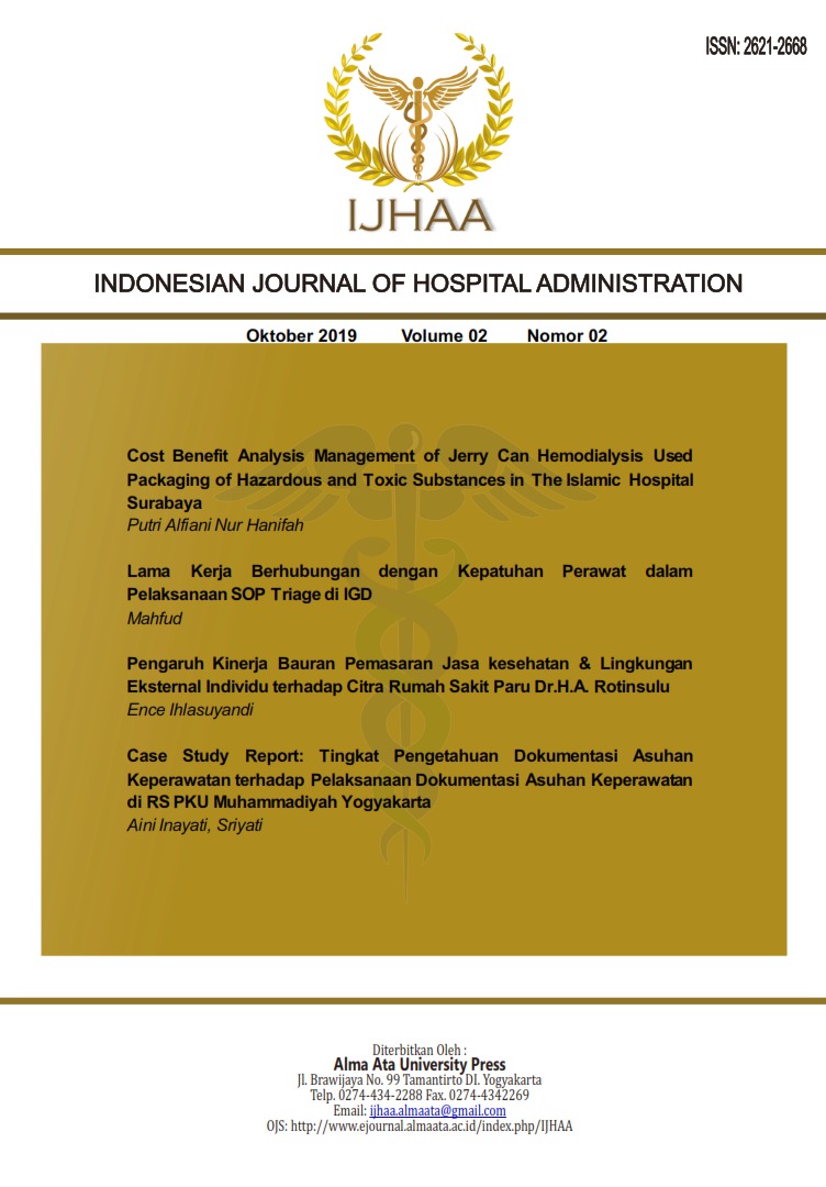 Indonesian Journal of Hospital Administration (IJHAA)